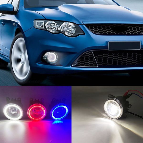 2 fonctions Auto LED DRL Daytime Running Light Car Eyes Eyes Fog Lamp Foglight for Ford Falcon 2014 2015 2016 2017