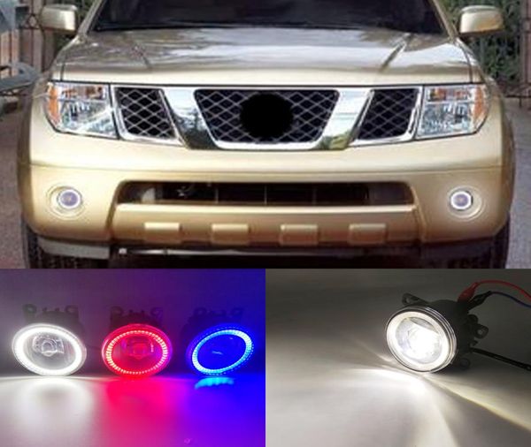 2 funciones para Nissan Pathfinder 2005 2015 Auto LED DRL luz de circulación diurna Ojos de Ángel para coche lámpara antiniebla Foglight8840560