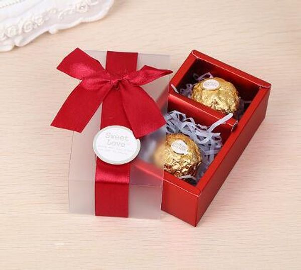 Caja de 2 rejillas para macarrones, caja de panadería para galletas, galletas, Chocolate, cajas de papel para embalaje, regalo de San Valentín