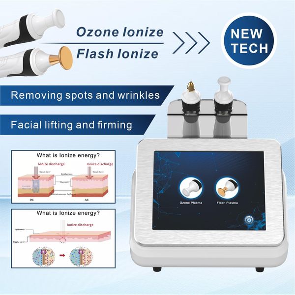 Stylo plasma à 2 poignées pour éliminer l'acné, les taches de rousseur, les rides, le plasma fractionné, la régénération des cellules de collagène, augmentant l'élasticité de la peau