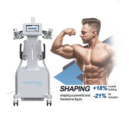 2 poignées 6D Lipo Laser Lipolaser corps minceur équipement de beauté 635nm lumière rouge Laser Ems construire stimulateur musculaire Weightlos bout à bout levage professionnel Machine vente