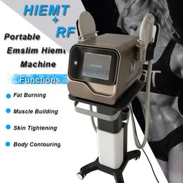 2 poignées HIEMT EMSlim Machine d'entraînement musculaire de réduction de graisse EMS électromagnétique stimuler augmenter les machines de soins de la peau RF musculaire