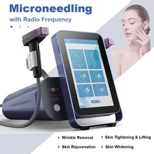 2 manijas MicroNeedle RF Tetening Body Cuidado de la piel Máquina de cuidado de la piel RF RF RKING REJURA REjuvenecimiento Equipo de belleza blanqueadora