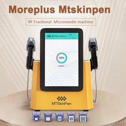 2 Poignées micro-ils RF Machine fractionnaire Miconeedle Skin Louting Stretch Makrs Traitement Élimination des cicatrices Pores Pores Équipement de radiofréquence Salon