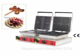 2 têtes Waffle Machine Divers styles pour votre choix électrique électrique antiadhésive Maker 220V 110V Food Street Snack Device8538246