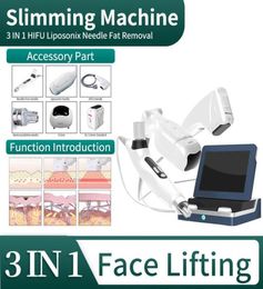 2 in 1 4d HIFU NONEEDLE Ultrasons Skin Lifting Machine 8 CARTRIDGES MACHATE DE Thérapie ultrasonore du corps liposonix Slimmin7264204