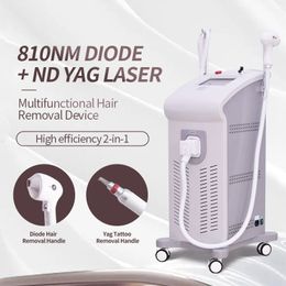 2-in-1-808-Diodenlaser-Haarentfernungsmaschine mit Nd-Yag-Laser-Pikosekunden-Tätowierungsentfernung, Hautverjüngung, Pigmentierungskorrektoren, Schönheitsausrüstung