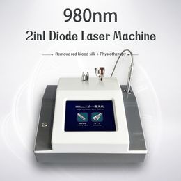 2 in 1 980nm Diode Laser Vasculaire Verwijderingsmachine Rood Bloed Zijde Verwijderen Spider Adsen Behandeling 25W / 30W Physical Pain Relief Beauty Apparatuur