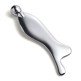 2 en 1 Aleación Gua Sha Sha Board Roller Face Massager Set Facial Ojal Lifting Retire las arrugas Cuerpo Rastreo Músculo Relaje Piel Masaje de belleza