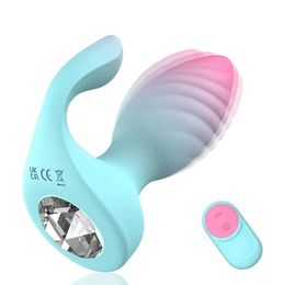 2 en 1 Plug Anal Vibrateur Stimulateur de Clitoris Adulte Double Moteurs Jouets Télécommande Vibrant Butt Sex pour Femmes 240312