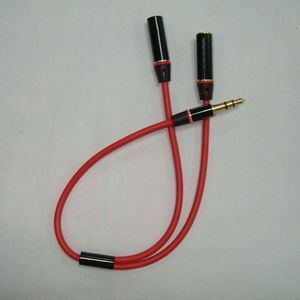 Câble séparateur Audio 2 en 1 3.5mm 1 mâle à 2 femelle Y-splitter adaptateur de cordon Aux pour casque écouteur ordinateur portable