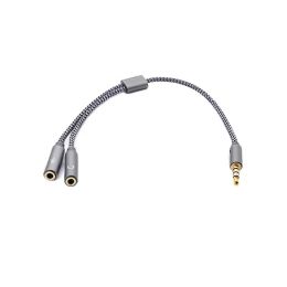 Câble de séparateur audio 2 po en 1 pour la prise d'ordinateur 3,5 mm 1 mâle à 2 micro femelle Splitter AUX Cable Câbles adaptateurs de séparateur