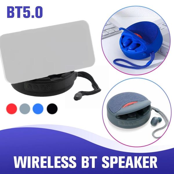 Haut-parleur Bluetooth 2 en 1 TWS Écouteurs sans fil Casque Radio FM Boîte de son extérieure Sport Écouteurs intra-auriculaires stéréo avec microphone pour iPhone Samsung Huawei