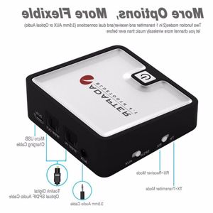 Freeshipping 2 en 1 Émetteur Récepteur Bluetooth Adaptateur Audio Stéréo Sans Fil Récepteur Bluetooth TOSLINK / SPDIF AUX 35mm Suvtv