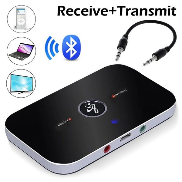 Receptor y transmisor Bluetooth 2 en 1, adaptador de Audio inalámbrico para PC, TV, auriculares, coche, teléfono inteligente, estéreo para el hogar, MP3, RCA, conector auxiliar de 3,5mm