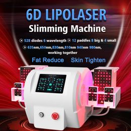 Machine à brûler les graisses en forme de corps au laser, perte de poids, resserrement de la peau, réduction de la cellulite, appareil de beauté amincissant avec 12 coussinets