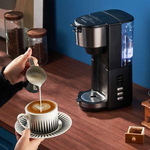 Capsule 2 en 1 et cafetière de brassage en poudre, viennent de 30 oz de réservoir d'eau détachable, 2 filtres, option multi-capacité, hauteur de tasse avec trois vitesses,