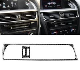 2 in 1 Auto Koolstofvezel Airconditioning Luchtuitlaat Frame Decoratieve Sticker voor A4 B8 2009-2016 A5 2008-2017 Q5 2009-20178203 Left5708467