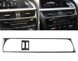 2 in 1 Auto Koolstofvezel Airconditioning Luchtuitlaat Frame Decoratieve Sticker voor A4 B8 2009-2016 A5 2008-2017 Q5 2009-20178203 Left5533801