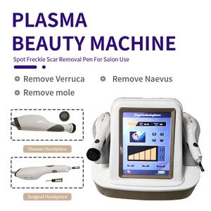 2 en 1 Céramique Plasma Pen Soins de rajeunissement de la peau Machine de traitement de l'acné Plasma Jet Suraical Shower Tdds Avec Hot Cold Hammer Beauty Salon Use