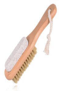 2 po de nettoyage des pinces de nettoyage du corps ou du pied exfoliant le pinceau à spa double côté avec nature ponce pierre à poils doux brosse ewf19542693232