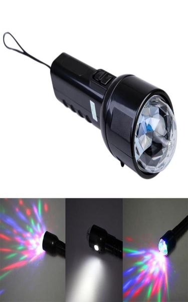 2 en 1 coloré 3W LED RVB Stage Light Flashlight Torch double use Disco Party Club Holiday Christmas Laser Projecteur LACH FLASHLIGH2826867