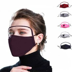 2 in 1 katoen masker met oog shild ogen bescherming gezichtsmasker volledige cover unisex anti stof winddicht mannen vrouwen beschermende masker