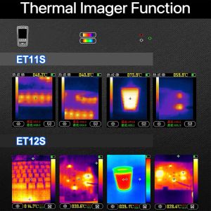 2 po IN 1 Multimètre numérique Infrarouge Imageur thermique Imageur portable de tension portable Testeur de résistance au courant 90 * 120 Caméra d'imagerie thermique