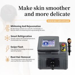 2 in 1 diode laser ontharingsmachine 808nm 755 1064 High Power Whitening Skin Herjuvening Schoonheidsapparatuur Tattoo Pigment Verwijder halfgeleidersalongebruik