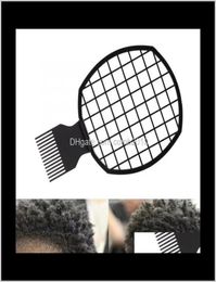 2 In 1 Vuile Vlecht Kam Afro Haar Kam Afrikaanse Men039S Kappers Afro Professionele Golf Krullend Borstel Kam 10 stuks8895334