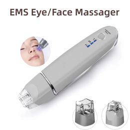 2 po en 1 EMS Face Eye Vibration Masseur Portable Electric Dark Circle Repose Anti-Ageing Eye Rinde Raile Beauty Care Tool 240424