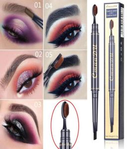 2 po en 1 Brosse des sourcils à crayon à longueur pour les sourcils naturels imperméable noire cosmétique peinture tatouage des yeux maquilleurs 5332519