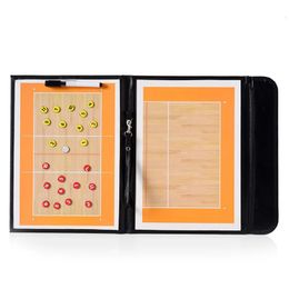 Presse-papiers d'entraînement de planche de volley-ball pliable 2 en 1 avec stylo marqueur magnétique tactique cahier de formation de jeu équipement d'enseignement 240122