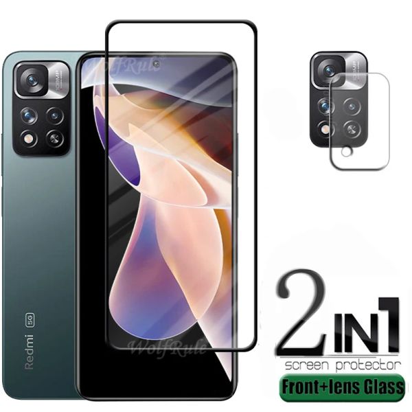 2-en-1 pour Xiaomi Redmi Note 11 Pro Plus 5G Glass Redmi Note 11 Pro Plus 11s Protecteur d'écran Redmi Note 11 Pro Plus Verre d'objectif