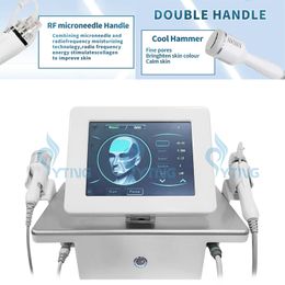 2-in-1 fractionele RF-micronaaldmachine met koude hamer Microneedling Radiofrequentie Acneverwijdering Gezichtslifting Striae verwijderen