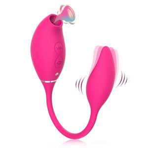 2 in 1 g-spot clitoral zuigen vibrator met vibrerende ei clitoris stimulator tepels clit sucker seksspeeltjes voor vrouwen