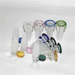 2 en 1 bols de bang en verre glissent des conduites d'eau de narguilé et des bangs bol à fumer taille du joint 14mm18mm mâle