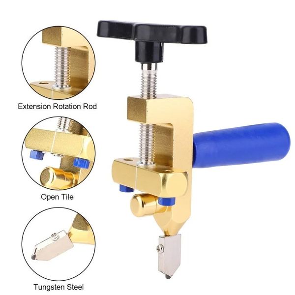 2 po en verre en verre cutter de carreaux avec couteau à rouleau à rouleaux de diamant coupé de coupe outils de disjoncteur d'ouvreur