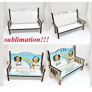 Bancs commémoratifs MDF par Sublimation, ornement en bois vierge, transfert de chaleur, accessoires pour la maison, 3 styles au choix GC1018A4