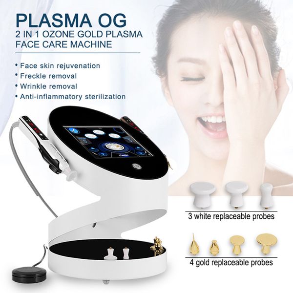 Máquina de pluma de Plasma frío de ozono de fibroblastos dorados 2 en 1, equipo de belleza para agujas de chorro de belleza, dispositivo láser de eliminación de lunares