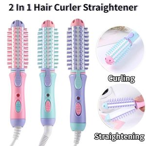 2 po Hair Curler Lisqueur 220V Mini Curling Iron Electric Hairyler Hair Curling Sdrening Styling Tools Brush 240430