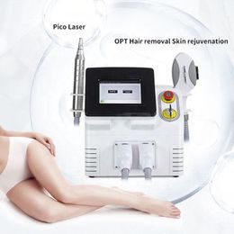 2 en 1 épilation machine de tatouage pico laser enlever le traitement de l'acné opt ipl ice point dépilation photon peau rajeunissement