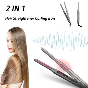 2 IN 1 Stijltang En Krultang Flat Iron Machine Wave Plaat Crimper Professionele Styling Apparaten Salon Tools Haar Plank 240111