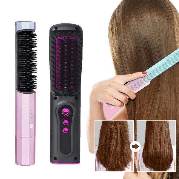 2 en 1 Hair Saiderener Brush Brush Professional Saiderener pour perruques Coiffure Curler Lisqueur PEP STYLING TOODLES 240425