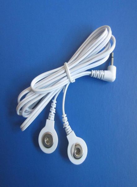 2 en 1 tête de fil électrique Câble DC25 mm Connecteur de câble électrode 2WAY pour les masseurs de machines de thérapie numérique6776634