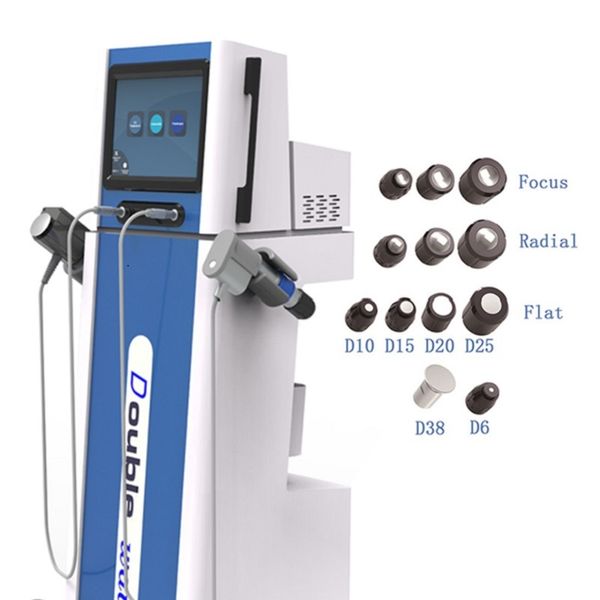 Gadgets de santé 2 en 1 thérapie par ondes de choc radiales acoustiques pneumatiques traitement ED équipement de physiothérapie par ondes de choc soulagement de la douleur corporelle dispositif de réduction de la cellulite