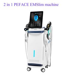 2 en 1 haute impulsion peface lifting visage corps sculptant la machine d'élimination des rides bons résultats Rf Ems fitness facial HIEMT Machine