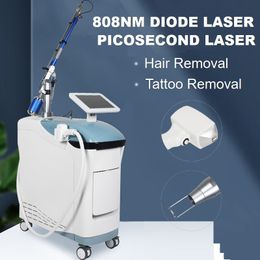2 po en 1 laser Épilation des cheveux Lavage des sourcils Machine de rajeunissement Picoseconde Nd Yag Tatouage laser Retours 808NM DIODE LASER SYSTÈME DE REFROIDIN