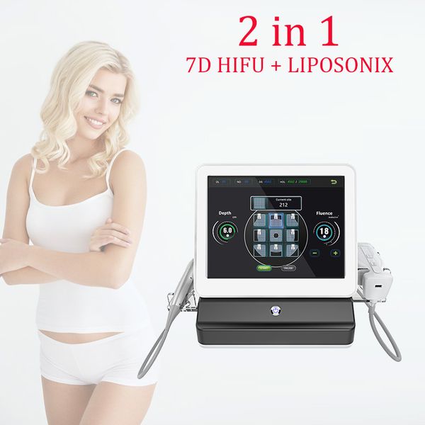 Machine amincissante 2 en 1 Liposonix 7d Hifu, appareil à ultrasons focalisés de haute intensité pour Lifting de la peau, rajeunissement et amincissement