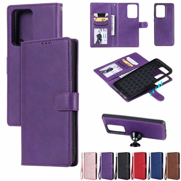 Funda tipo billetera de cuero PU desmontable magnética 2 en 1 para iphone 11 pro max XS XR XS MAX 6 78 PLUS Samsung S20 PLUS S20 Ultra S10 NOTE10